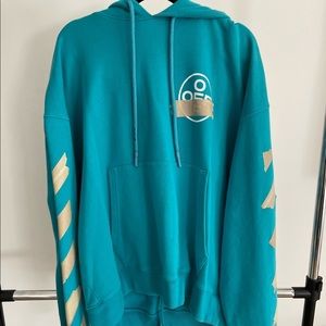 Blue off-white hoodie